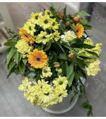 Cream and Yellow Sheaf funerals Flowers